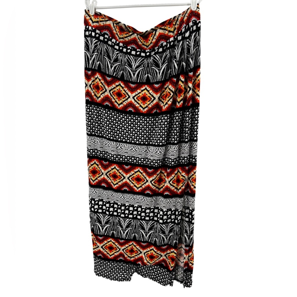 Lane Bryant Black White Maxi multi print geometric 18/20 plus size casual office